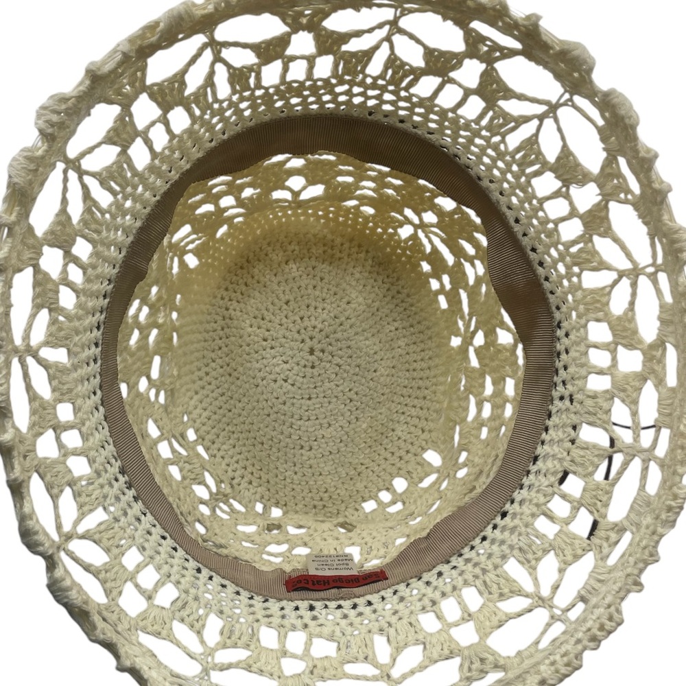 San Diego Hat co,Beige,cream,off white,dark brown band, O/S, Bucket hat,Sun hat - Picture 5 of 7